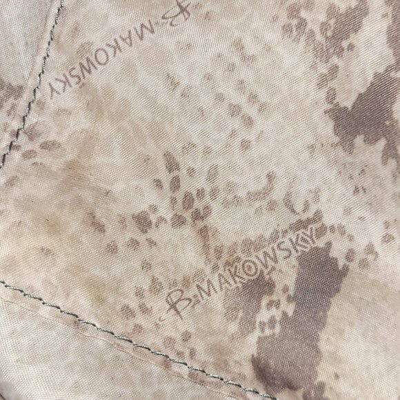 B Makowsky**Large All Leather** Army Green*Pebbled Soft Leather*Vintage Handbag - Picture 13 of 16